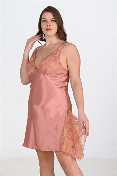 PRIMODA Plus Size Copper Nightgown 2109