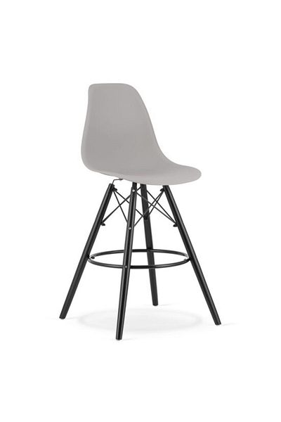 Avex Scaun de bucătărie/bar, Artool, Lamal, PP, lemn, gri și negru, 54x55x107,5 cm