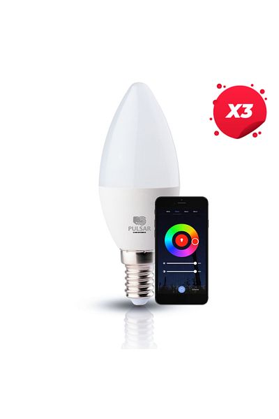TUYA X3 - LED Candle Bulb 6W E14 RGB TUYA Wifi Bluetooth, PULSAR