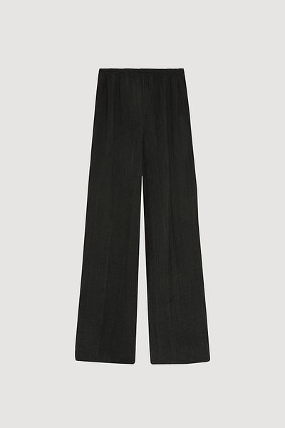 Quzu Slim Elastic Wide Pants