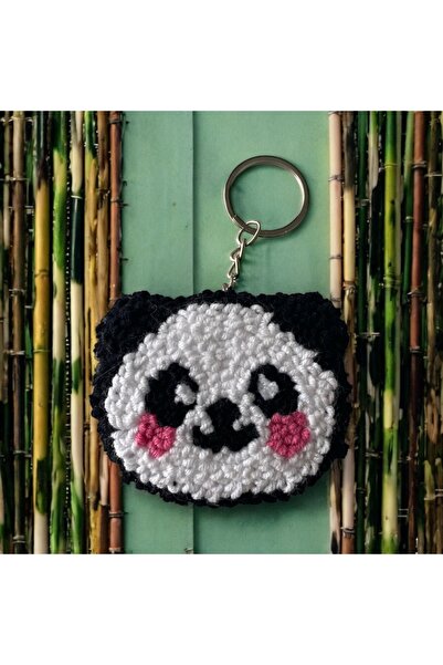 YümanınYumağı Hand Made Knitted Panda Keychain