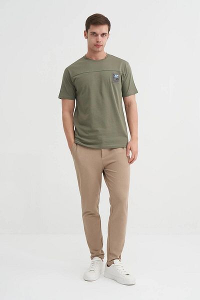 Cazador Tricou din bumbac cu decolteu normal