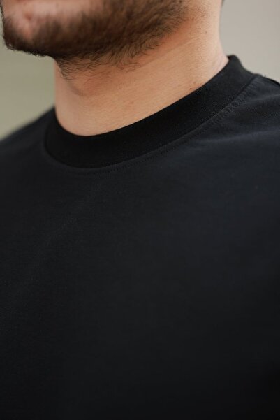 JANES Men's Basic Oversize Double Face Fabric Short Sleeve Tshirt