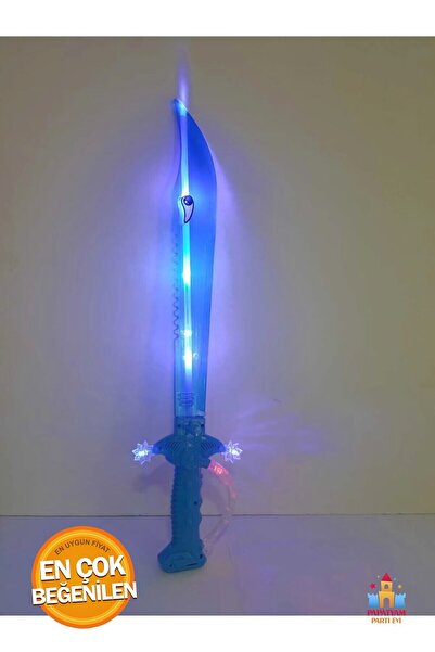 PapatyamPartiEvi Pilli Büyük Boy Işıklı Kılıç Oyuncak - Harekete Duyarlı ve R...