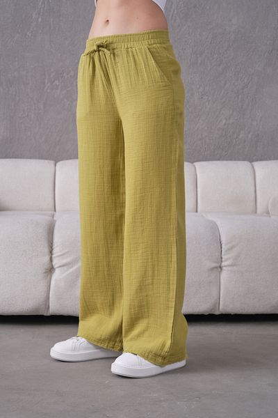 QAWWA Zara Women's Palazzo Linen Trousers