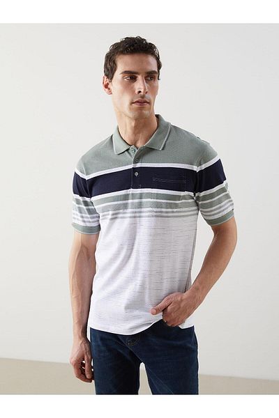 LC Waikiki Ανδρικό μπλουζάκι LCWAIKIKI Classic Polo με ριγέ πικέ (S5)