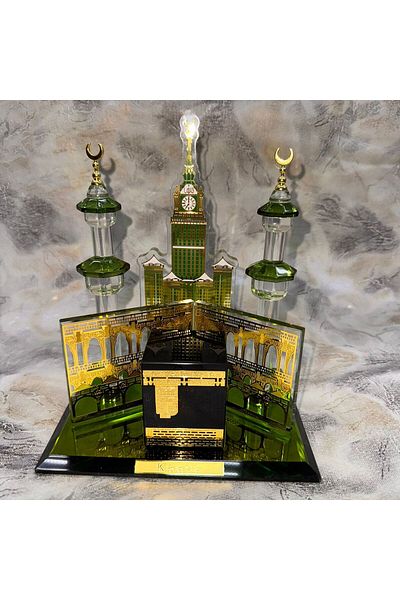 Generic A masterpiece of a model of the Kaaba with the two minarets and the clock tower
