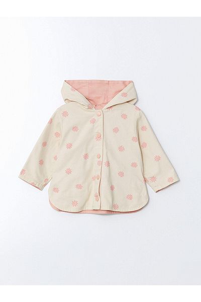 LC Waikiki Lcw Kids Hooded Double Sided Floral Girl's Raincoat (S5)