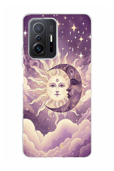 moonset Xiaomi Mi 11T / Mi 11T Pro Uyumlu Ay ve Güneş Tasarımlı Baskılı Şeffa...