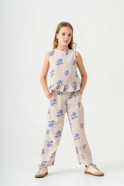Harika KIDS Girl's Sleeveless Linen Suit 2-9 Years