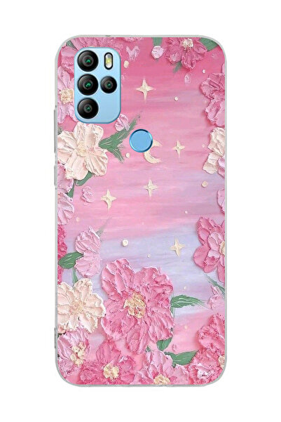 moonset General Mobile GM 21 Pro Uyumlu Pastel Çiçekler Tasarımlı Baskılı Şef...
