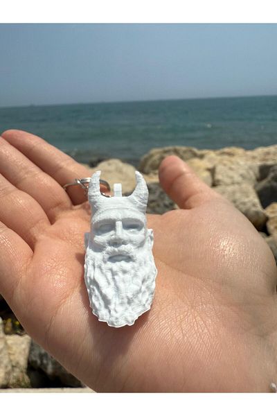 3dyonix Mimir Keychain – 3D Printing Viking Mythology Figure Gift