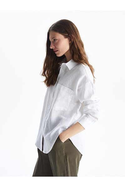 LC Waikiki Xside Oversize Linen Women's Shirt (S5)