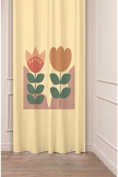 GREENDECOR Flori, frunze, dungi, model boem, design special, digital cu impri...