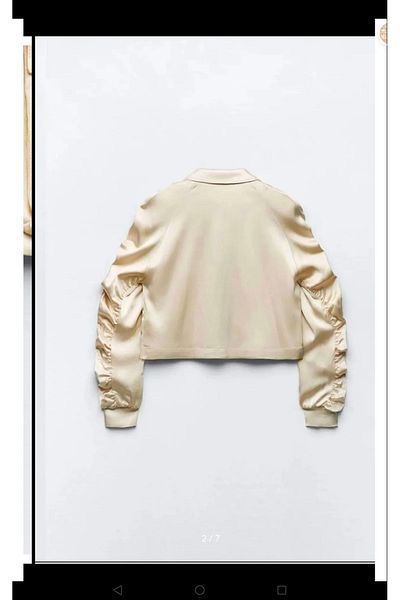 Butik Allbucks Zr Pleated Satin Oversize Bomber Coat Jacket Abzra0298