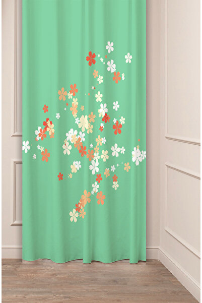 GREENDECOR Flori, frunze, dungi, model boem, design special, digital cu impri...