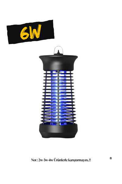 Cloody Elektrikli 1000v 6w Etkili Sivrisinek Böcek Öldürücü Uv Lamba