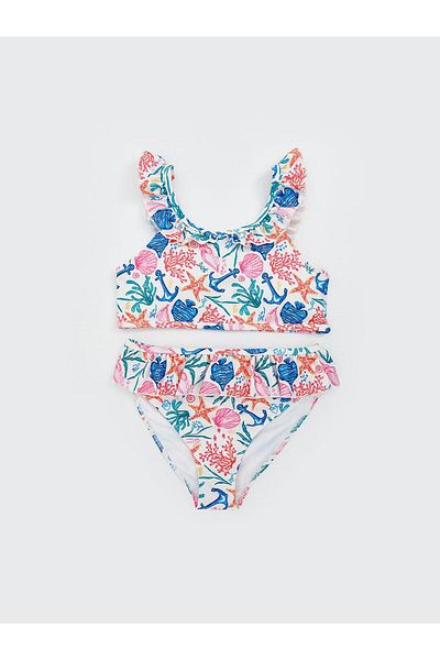 LC Waikiki LCW Παιδικό μπικίνι για κορίτσια με προστασία από την υπεριώδη ακτινοβολία Quick Dry (S5)