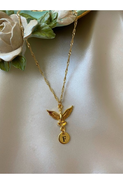 Asia by Leuvoié Asia By Leuvoie Altın Kaplama F Harfli Anka Kuşu Kolye