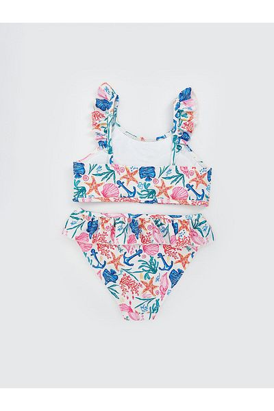 LC Waikiki LCW Παιδικό μπικίνι για κορίτσια με προστασία από την υπεριώδη ακτινοβολία Quick Dry (S5)