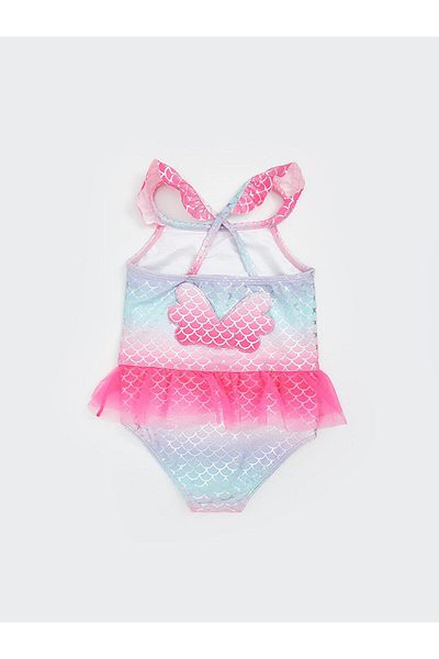 LC Waikiki LCW Baby gemusterter Tüll-Badeanzug für Mädchen (S5)