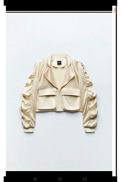Butik Allbucks Zr Pleated Satin Oversize Bomber Coat Jacket Abzra0298