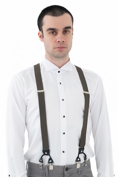 ELROZO Men's Leather Detailed 6 Clip Trouser Hanger