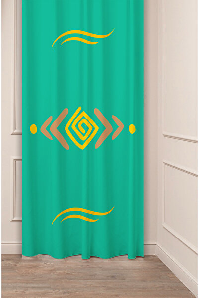 GREENDECOR Forme de linii geometrice Design special Modelat digital cu imprimeu (o singură aripă) Perdele de fundal modernă și elegantă