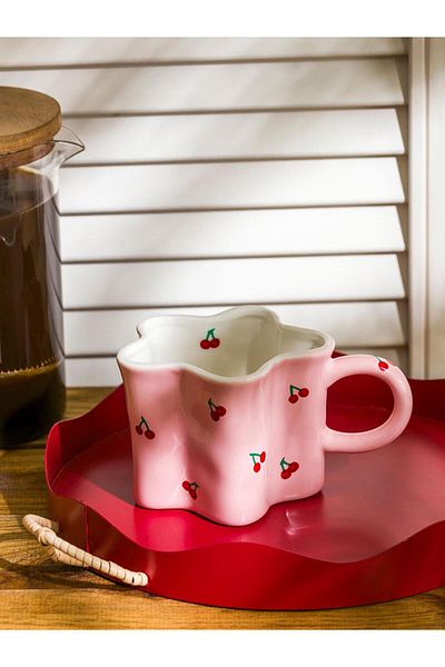 LC Waikiki Lcw Home Mixed Cherry Printed Ceramic Mug 300 ml (S5)