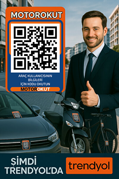 MOTOROKUT Karekod Araba & Motosiklet & Bisiklet & Scooter I Numaratör-park- K...