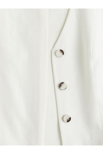 LC Waikiki Xside V-Neck Linen Blended Women's Vest (S5)