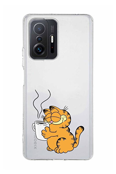 moonset Xiaomi Mi 11T / Mi 11T Pro Uyumlu Garfield Tasarımlı Baskılı Şeffaf T...