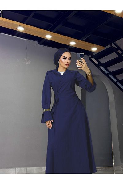 MERVEPLUME Plume Women's Long Hijab Stylish Dress Comfortable and Tie Dress
