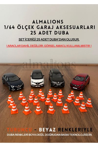 almalions 1/64 Scale Diaroma Traffic Garage Accessories Pontoons Orange & White
