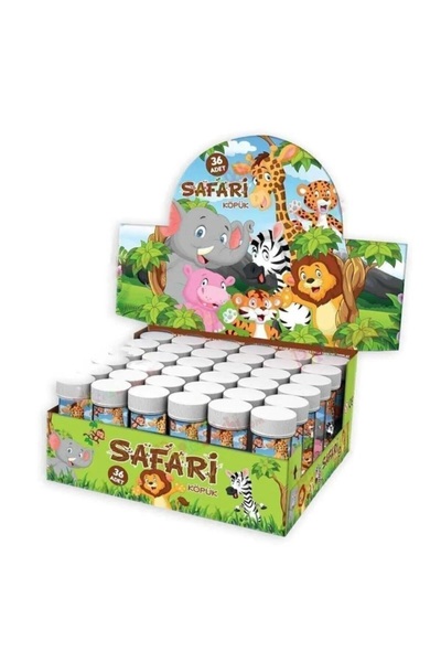 AKSAN 10'lu Köpük Baloncuk - Sevimli Hayvanlar SAFARİ Köpük Balon 10 Adet - E...