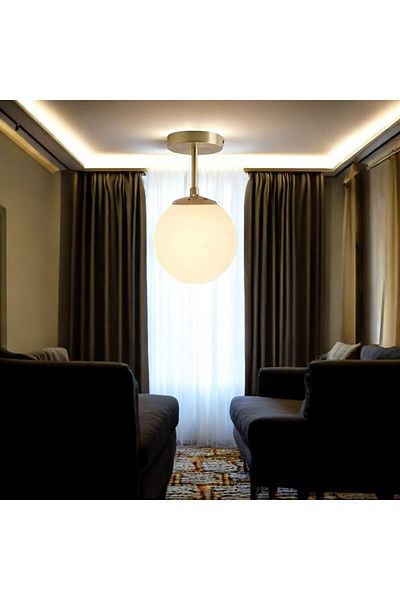 OSC HOME AYDINLATMA TASARIM Mini Modern Sports Tumbled - Paint Hall - Kitchen Single Chandelier 1 Piece