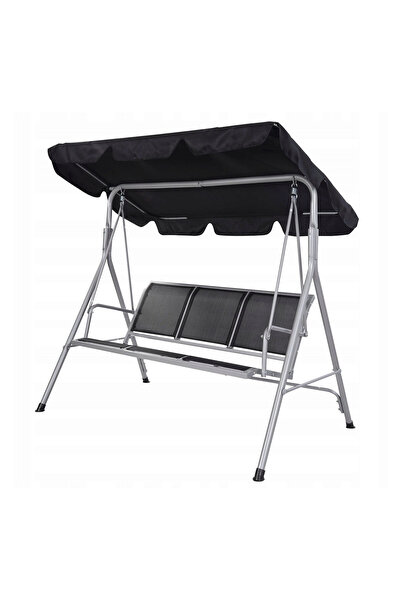 ARTOOLS Garden swing, 3 seats, black/grey, 170x110x153 cm, Dana