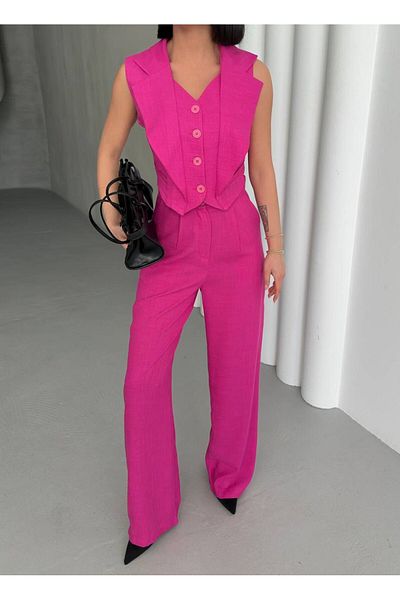 Nisa Luxury Boutique Women's Front Buttoned Vest Suit