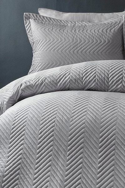İssimo Home Simply Gray Cotton Satin Double Bedspread Set