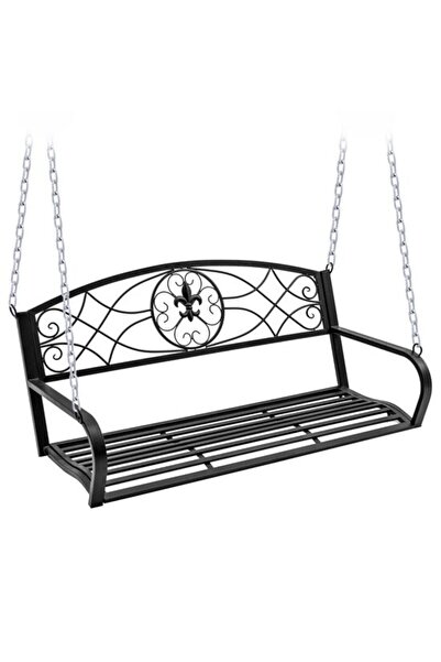 ART Garden swing, black, 132x63x58 cm, suspended with chain, max 200 kg, Sumatra