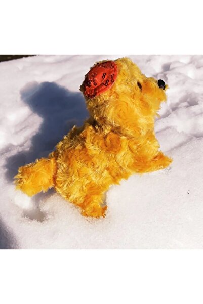 AKSAN Pilli Ses Çıkaran Hareket Eden Peluş Köpek - Havlayan Köpek Oyuncak - Peluş Köpek