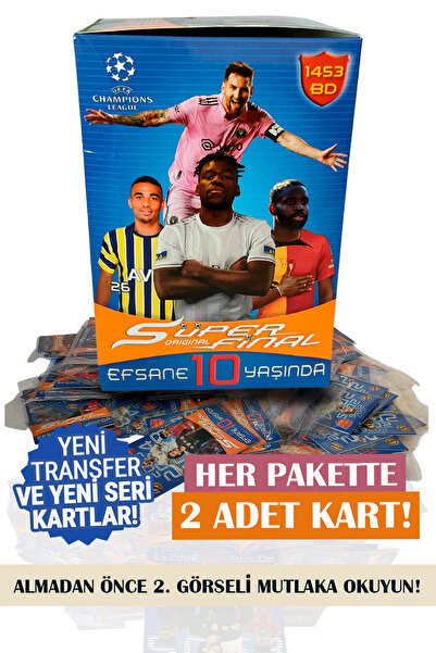 AKSAN Süper Final Futbolcu Kartları 100 Adet 200 Kart 2022 Futbol Oyun Kartları