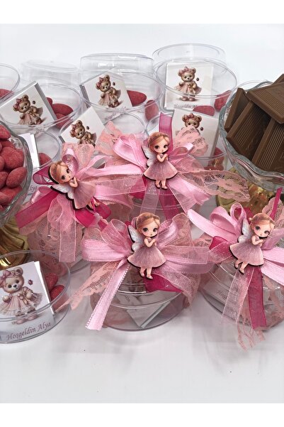 Lavin Çikolata 25 Adet Oval Pleksi Kutuda Prenses Objeli çikolata ve Draje