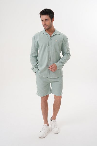Catto Peak Summer Top and Bottom Set 100% Cotton Oversize Shorts Shirt