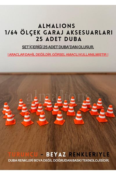almalions 1/64 Scale Diaroma Traffic Garage Accessories Pontoons Orange & White