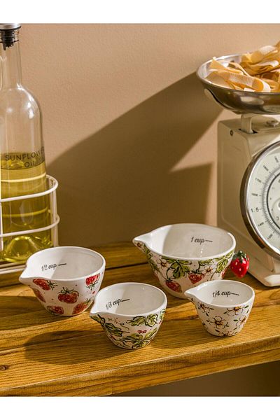 LC Waikiki Lcw Home 4 Piece Ceramic Measuring Cup Set (S5)