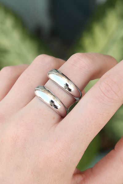 Skygo Brass Silver Color Adjustable Ribbon Ring - Tj-Byk3171