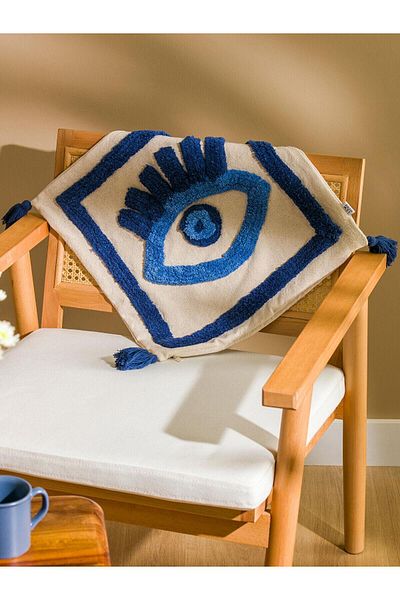 LC Waikiki Lcw Home Eye Embroidered Throw Pillow Cover 45X45 cm