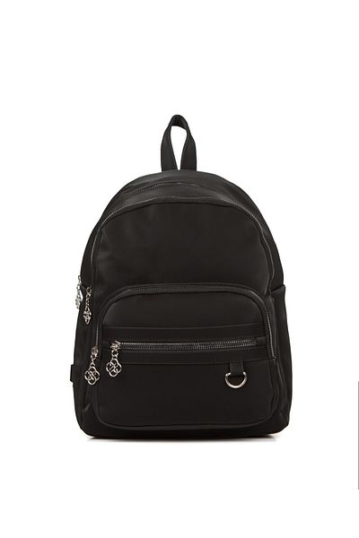 Adelina Bags Black Satin Leather Women's Backpack