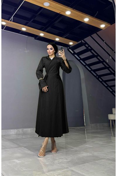 MERVEPLUME Plume Women's Long Hijab Stylish Dress Comfortable and Tie Dress